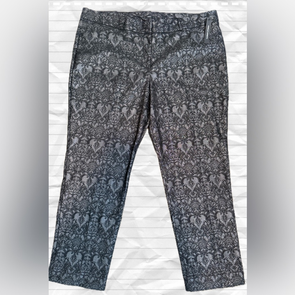 ✨ Worthington Black Patterned Ankle Jeans – Size 16 – NWT (Partial Tag)